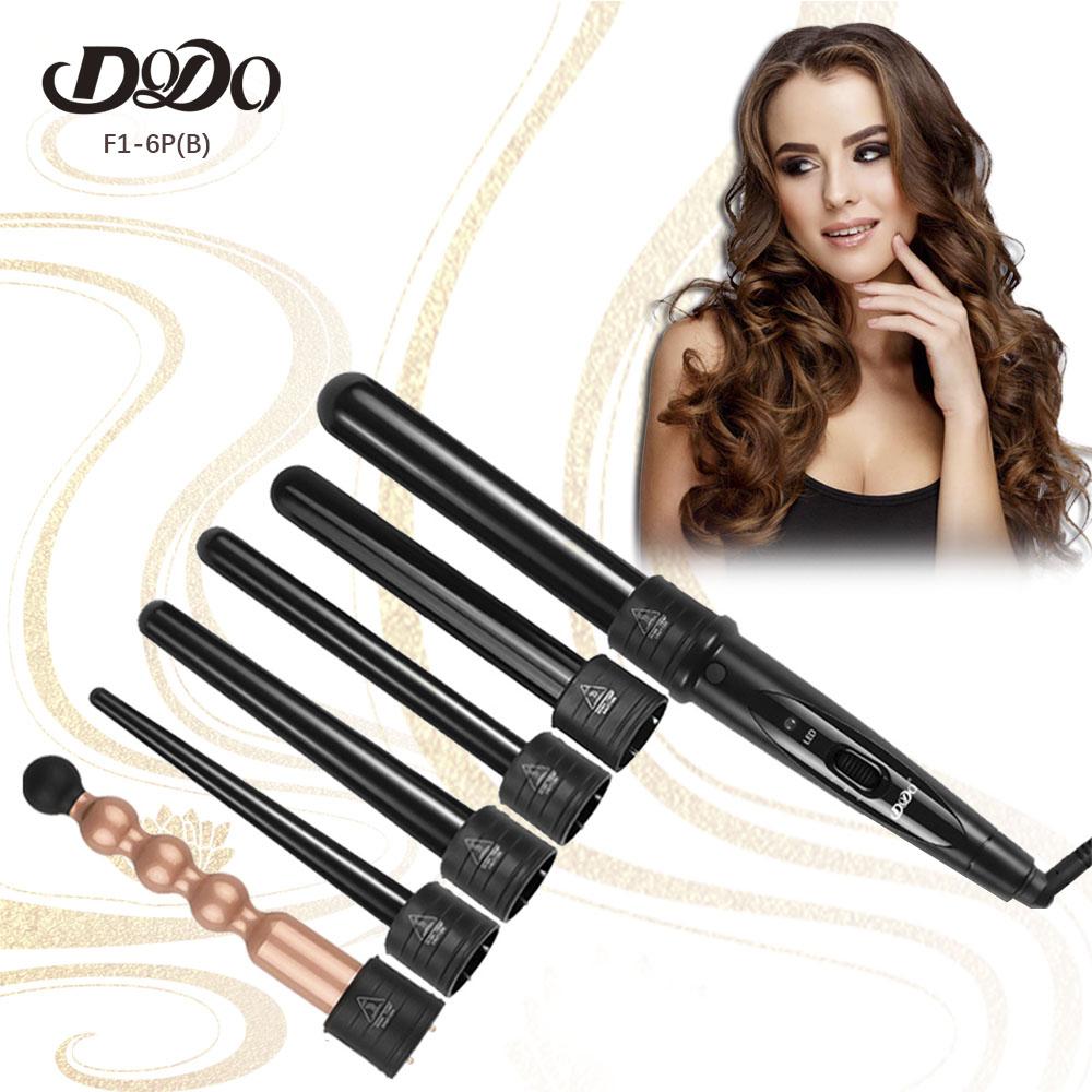 6 In 1 Set B Led Light Interchangeable Barrel Tenaza Cabello Curlerbamboo 6 In 1 Hair Curler  |   Hair & Body Care