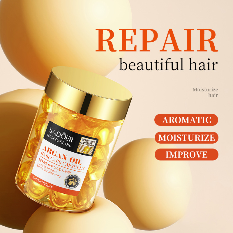 Moroccan Nut Oil Hair Care Capsules For Repairing Dry, Yellow, And Furious Hair Essence Oil Soft Capsules  |   Hair & Body Care