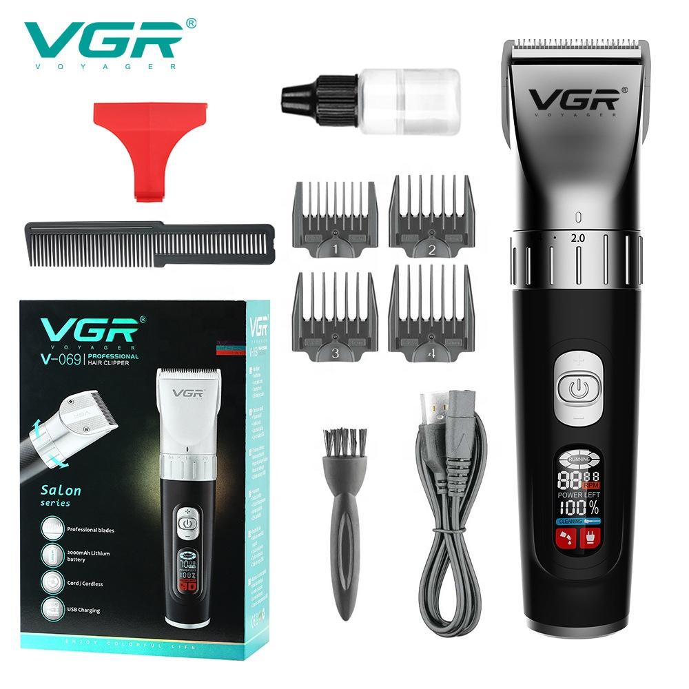 Vgr V069 Professional Digital Hair Trimmer Rechargeable Electric Hair Clipper Vgr 069 Men’S Cordless Haircut Adjustable  |   Hair Extensions and Wigs